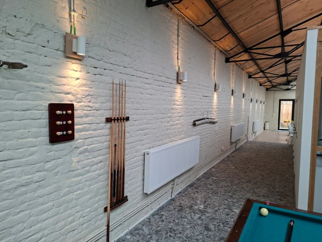 Corridor with pool table